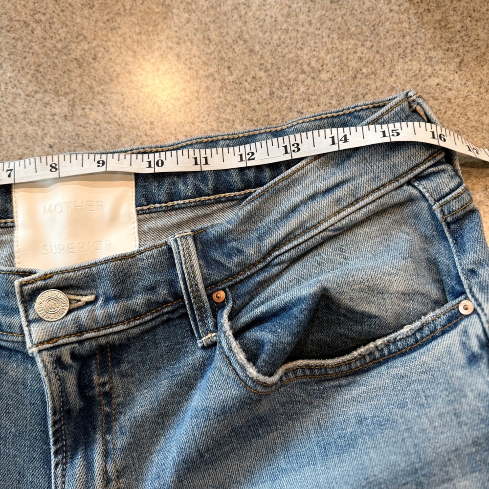 Mother The Down Low Spinner Hover‎ Jeans Womens 30 Blue I Confess Straight Leg - Picture 10 of 12